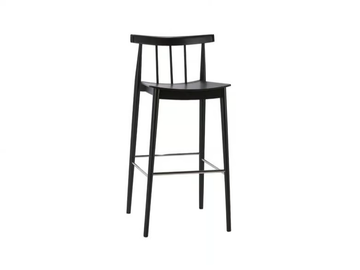 SMILE BQ0327 / BQ0346 - High beech stool with back with footrest by Andreu World - view 2